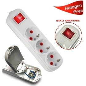 Resim İNWATT 3'lü Anahtarlı Topraklı Grup Priz Klemensli (Kablosuz) H.f 