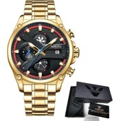 Resim Hanyang Hediye Kutusu 2022 En Relógio Nıbosı Masculino Marka Lüks Saatler Erkekler Için Iş Paslanmaz Çelik Su Geçirmez Kronograf Kuvars Erkek Izle (Yurt Dışından) 