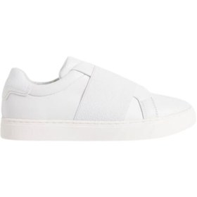 Resim Calvin Klein Kadın Marka Logolu Günlük Kullanıma Uygun Beyaz Sneaker HW0HW02007 0K4 