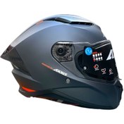 Resim Axxis Panther SV Solid A2 Matt Titanium Güneş Vizörlü Full Face Motosiklet Kaskı 