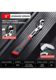 Resim Willowhaven 6 Inç Aıraj Kendinden Kilitli Çok Amaçlı İngiliz Anahtarı Krom Vanadyum Çelik 