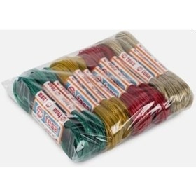 Resim Temsan 12' Li Pvc Kaplama 20 Metre Çelik Çamaşır İpi Çok Renkli 