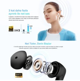 Resim Qcy Ailybuds E10 Hi-res - Ldac - Çift Cihaz - Oyun Modu 4 Mics Enc Bluetooth Kulaklık 