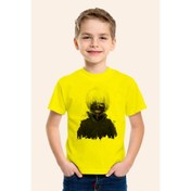 Resim Karya ButikAnime Tokyo Ghoul Anteiku Baskılı Sarı Çocuk T-Shirt 