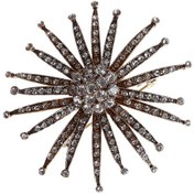 Resim Aşina Gümüş İstanbullu Gelin Esma Hanım Swarovski Taşlı Elmas Montür Broş 