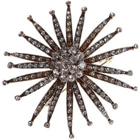 Resim Aşina Gümüş İstanbullu Gelin Esma Hanım Swarovski Taşlı Elmas Montür Broş 