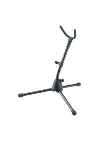 Resim K&m 14300-000-55 Siyah Saksafon Sehpası Katlanabilir Metal Gövde Ayarlanabilir Destek Kolları Ve Sarsılmaz Denge 