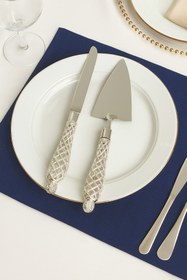 Resim sahane & bazaar 2’Lİ PASTA SERVİS SETİ GÜMÜŞ BIÇAK & PASTA SPATULASI 