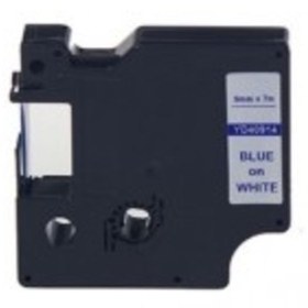 Resim Dymo 40914 Beyaz Üzerine Mavi 9mm Muadil Etiket 