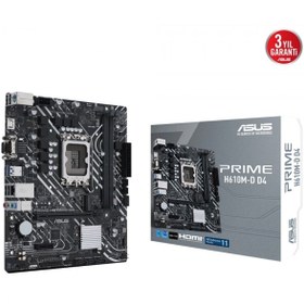 Resim Asus PRIME H610M-D D4 B610 DDR4 M.2 HDMI/VGA PCI 4.0 1700p Anakart Daima Sıfır Ürün ve 12 Yıllık GÜVEN.