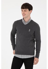 Resim U.S. Polo Assn. Erkek Antrasit Melanj Basic Kazak 50288881-VR081 