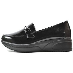 Resim Beety 2237 Deri Siyah Rugan Ortopedik Dolgu Topuk Kadın Ayakkabı Siyah 