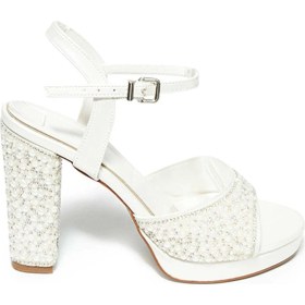 Resim Bestello Taşlı Neolit Taban Kalın Topuklu Ayakkabı 331-390 Kadın Ayakkabı SEDEF 