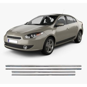 Resim Renault Fluence Uyumlu 2010 Ve Üzeri Krom Cam Çıtası 4 Parça Paslanmaz Çelik 