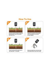 Resim Paket 3'ü 1 Arada Toprak Nem Ölçer, Nem Ph Işık Test Cihazı, Bahçe, Çim, Çiftlik İçin Bitki Su Toprak Monitörü Test Aracı 