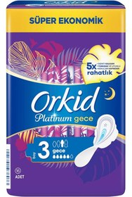 Resim Orkid Marka: Platinum Kanatlı Gece (boy 3) 16 Adet Hijyenik Ped Kategori: Günlük Ped 