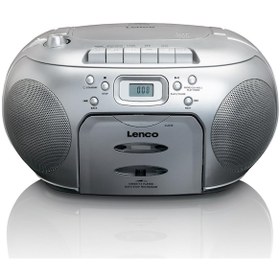 Resim Lenco Scd-420 Sı - Taşınabilir Fm Radyo Cd Kaset Çalar Gümüş 