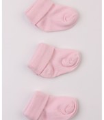 Resim Mini Ropa Pembe Pamuklu 3'lü Bebek Çorabı 