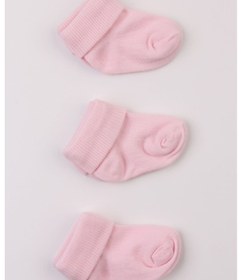 Resim Mini Ropa Pembe Pamuklu 3'lü Bebek Çorabı 