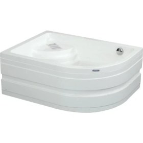 Resim Waco Oturmalı Mini Yarı Oval Küvet 120x90, H43 (Gövde + Metal Ayak + Ön Panel) 
