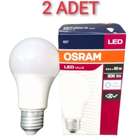 Resim EMİRHANNALBUR Osram 8,5 W Enerji Tasarruflu Led Ampul Beyaz ( 2 Adet ) 