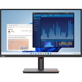 Resim Lenovo Thinkvision P27PZ-30 63E4GAT2TK 27" 4 MS 60 Hz 4K UHD Pivot IPS Mini LED Monitör 