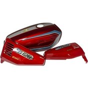 Resim Şeritli Benzin Deposu Ve Yan Kapak Cg Kırmızı 