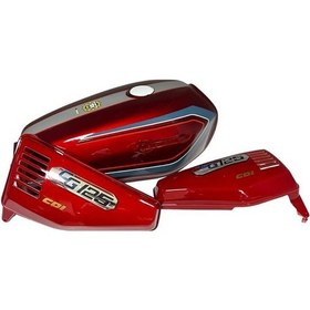 Resim Şeritli Benzin Deposu Ve Yan Kapak Cg Kırmızı 