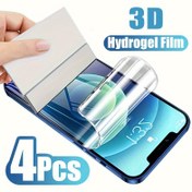 Resim 4 adet Yüksek Çözünürlüklü Hidrojel Film Kendini İyileştirme IPhone 11/12/13/14/15/x/xs/xs/xr 7 8 Max Pro Plus için uygun 