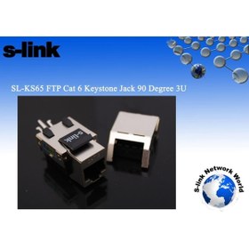 Resim S-Link Sl-ks65 Utp Cat6 90 Derece 3u Keystone Jack 