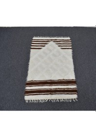 Resim Zehra Abla Halı Yeni El Dokuma Namazlık Seccade Tiftik Yün Siirt Battaniyesi Kilim 5768 