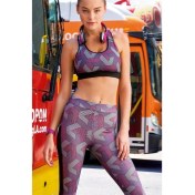 Resim Yeni Inci Pembe (Yoga-Fitness-Pilates-Koşu) Sporcu Tayt Alt Üst Takım 
