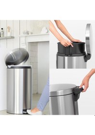 Resim Brabantia Çöp Kovası Pedallı 45 Lt Matt Steel 424205 