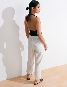 Resim Dilvin 72142 Bağcıklı Jogger Pantolon-beyaz Beyaz 