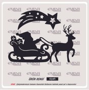 Resim EYBA STİCKER noel baba geyikler yılbaşı sticker süs cam yapıştırma 