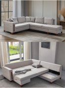 Resim DİAVSE EV & YAŞAM Livya Köşe Koltuk Takımı Krem 