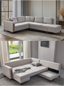 Resim DİAVSE EV & YAŞAM Livya Köşe Koltuk Takımı Krem 