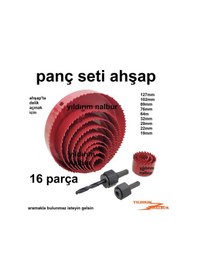 Resim Ahşap Panç Seti 16 Parça Pratik Delik Açma Testeresi Sunta Alçıpa 