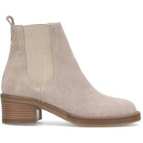 Resim Elit Evelindra Kadın Hakiki Süet Deri Chelsea Bot Bej Bej 