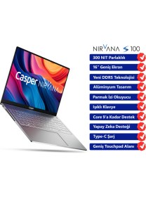 Resim Casper Nirvana S100 Intel Core i5 13420H 16GB 1TB SSD Freedos 16" Taşınabilir Bilgisayar S100.1342-BF00X-G-F 
