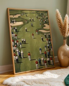 Resim Golf Crowd Poster - 21x30cm / Beyaz 