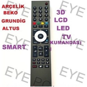 Resim Arçelik Uyumlu Beko Uyum Plazma Led Lcd Tv Kumandası 3D Uzaktan Kumanda 