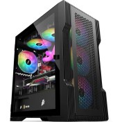 Resim 1st Player Trılobıte T3 Siyah 600W 80+ Argb 4X12CM Fan Temperli Cam Mesh USB 3.0 M-Atx Kasa 