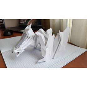 Resim shop Detaylı ve Estetik 3D Baskı Ejderha Figürü - Masaüstü Dekorasyon 
