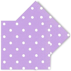 Resim Lila Puantiyeli Kırmızı Peçete 