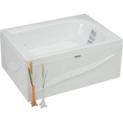 Resim Oxnard Mini Dikdörtgen Küvet 110x80, H43 (Gövde + Metal Ayak + Ön-yan Panel) 