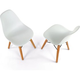 Resim Seduna Eames Child Sandalye 2 Adet | Natural Ahşap Ayaklı 
