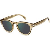 Resim David Beckham Unisex Şeffaf - Transparan-yeşil Organik (UV) Cam Selüloz Asetat (SELÜLOİD) Kapalı Çerçeve Oval - Y 