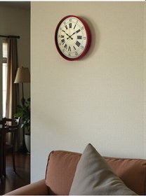Resim Büro Ev Ofis Hediyesi İçin 36cm Kırmızı Dekor Duvar Saati Diğer 