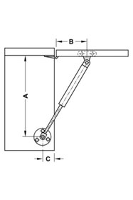 Resim ARON (2 ADET) 80/ N Gazlı Piston Mobilya Kapak Pistonu (AMARTİSÖR) 80/ N 